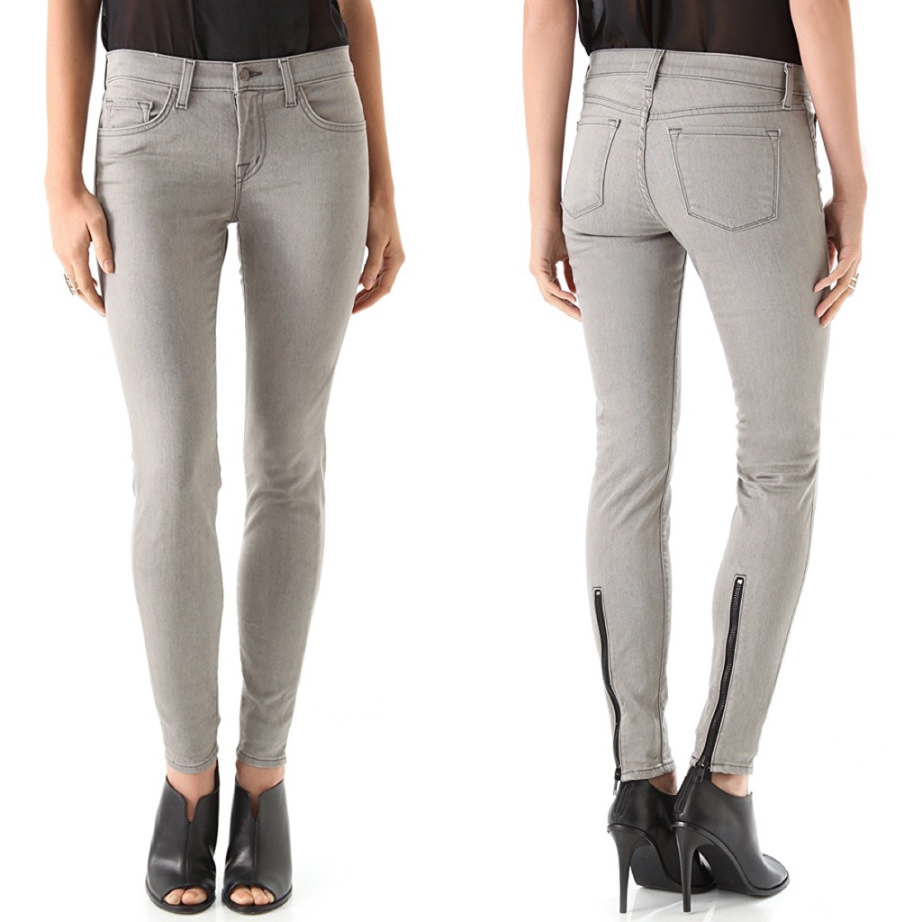 J Brand Solitude Legging Jeans W/ Back Zip